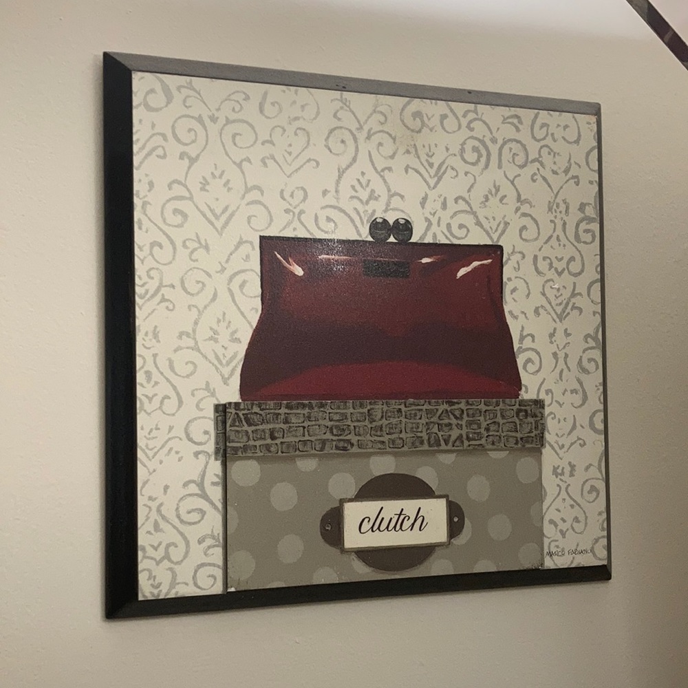 Red Clutch Wall Art Decor